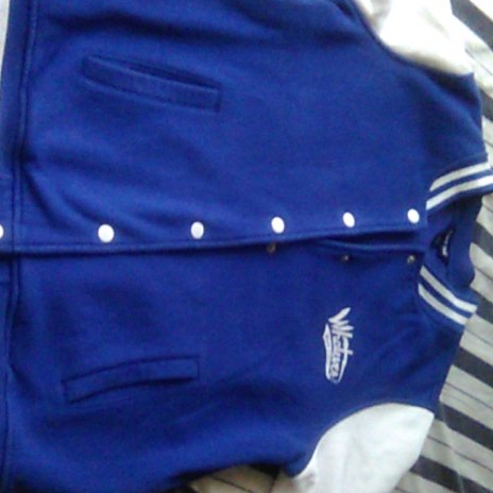 Blue an white sport tek coat